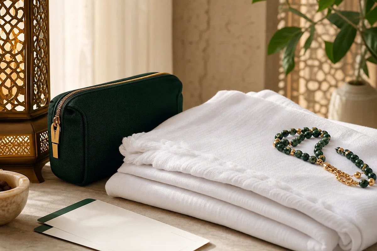 Travel essentials for an Umrah pilgrimage