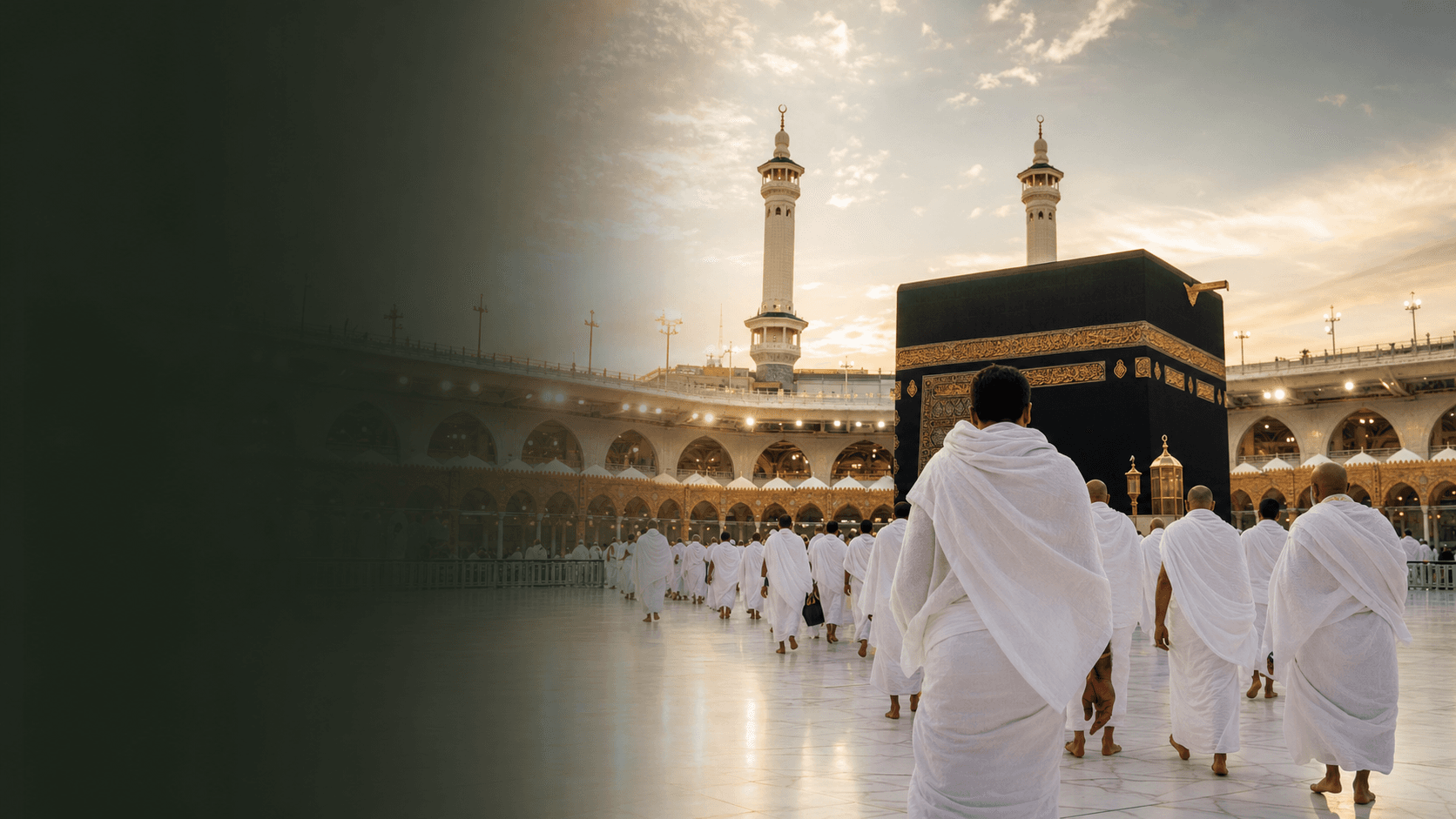 Pilgrims at the Haram in Makkah before Hajj